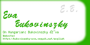 eva bukovinszky business card